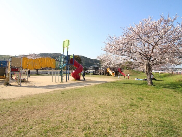 紫川河畔公園(公園)まで400m クレイン・ヴィレッヂ