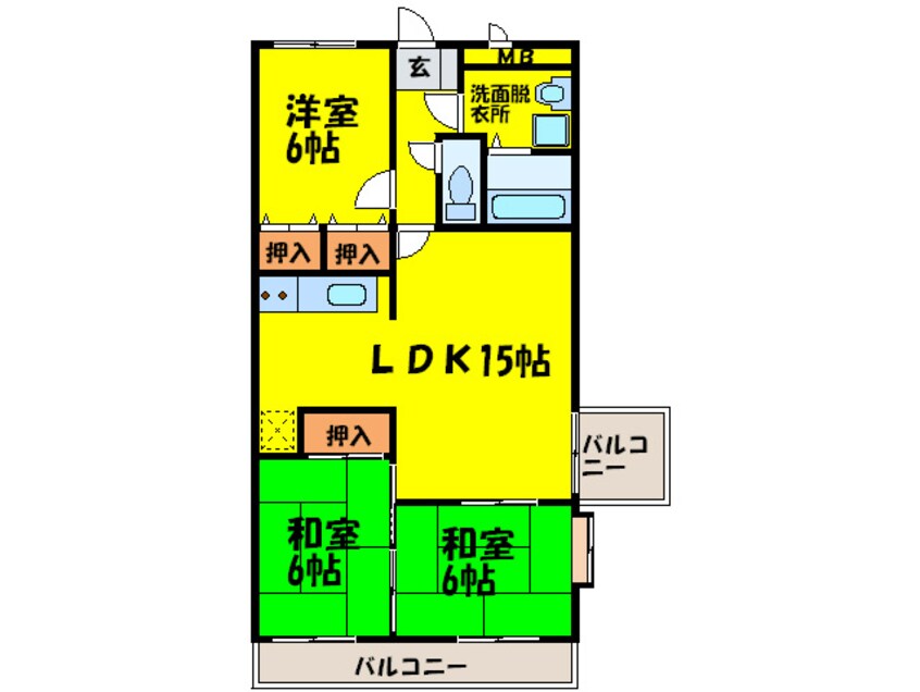 間取図 シティラック大橋