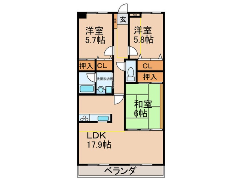 間取図 ロイヤルマンション南久留米