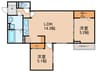 ELGRAND上津 2LDKの間取り