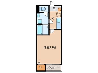 間取図 クレフラスト別府B棟