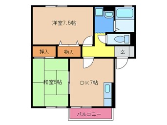 間取図 セジュール花見東Ⅱ