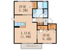 アベニール　Ａ棟 2LDKの間取り