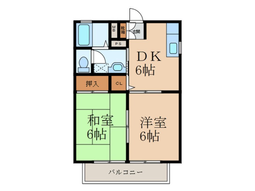 間取図 朽網ハイツ E棟