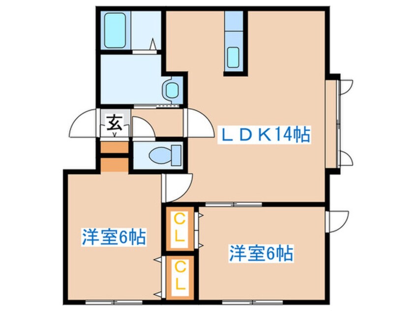 間取図 クレールメゾンⅡ