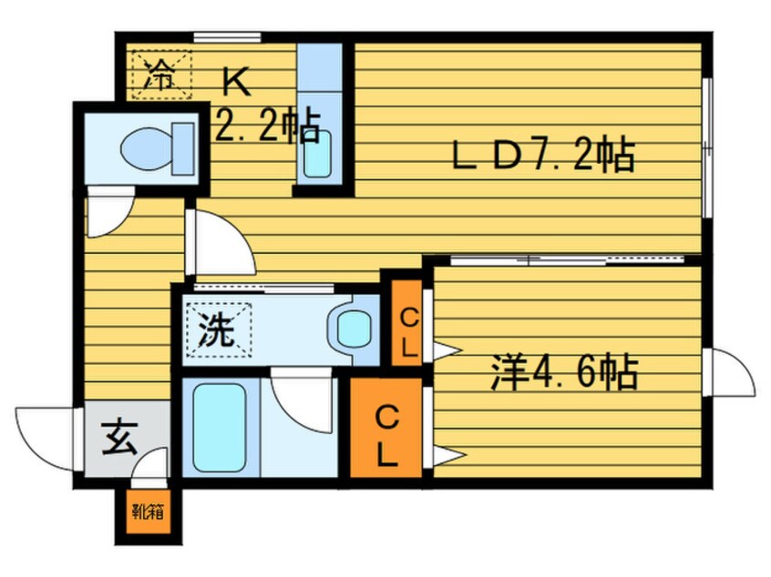 間取図 ブランノワ－ル中の島
