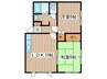 レジデンスモン・ロ－ゼＡ 2LDKの間取り