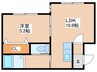 マイルーム北円山 1LDKの間取り