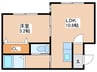 マイルーム北円山 1LDKの間取り