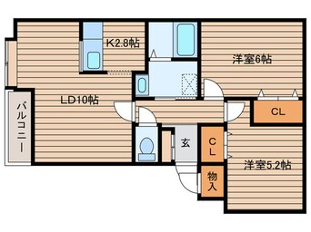 間取図 クリスタルリバー壱番館