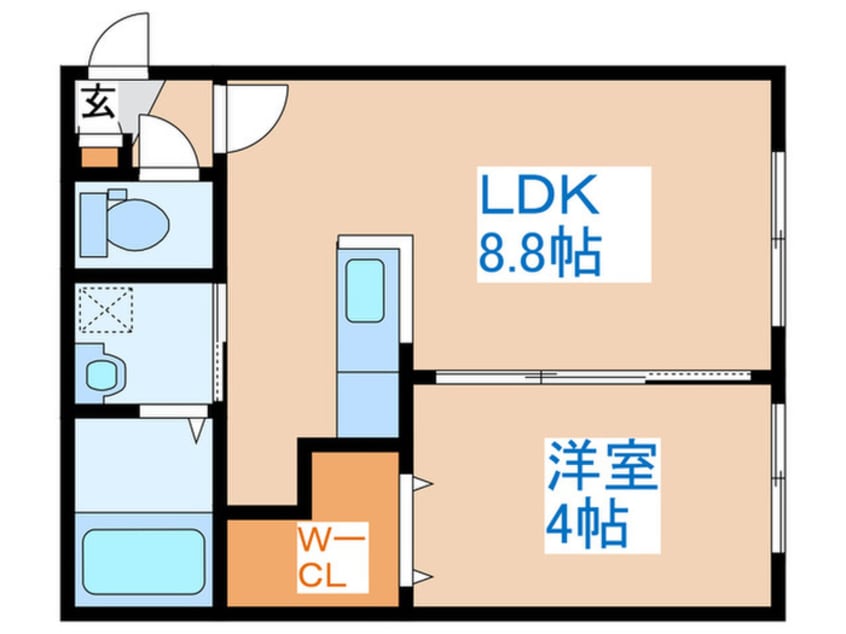 間取図 TSUBAKI SQUARE 静修学園前