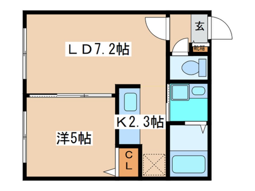 間取図 Calme Happiness南郷