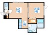 グレイス八軒 1LDKの間取り