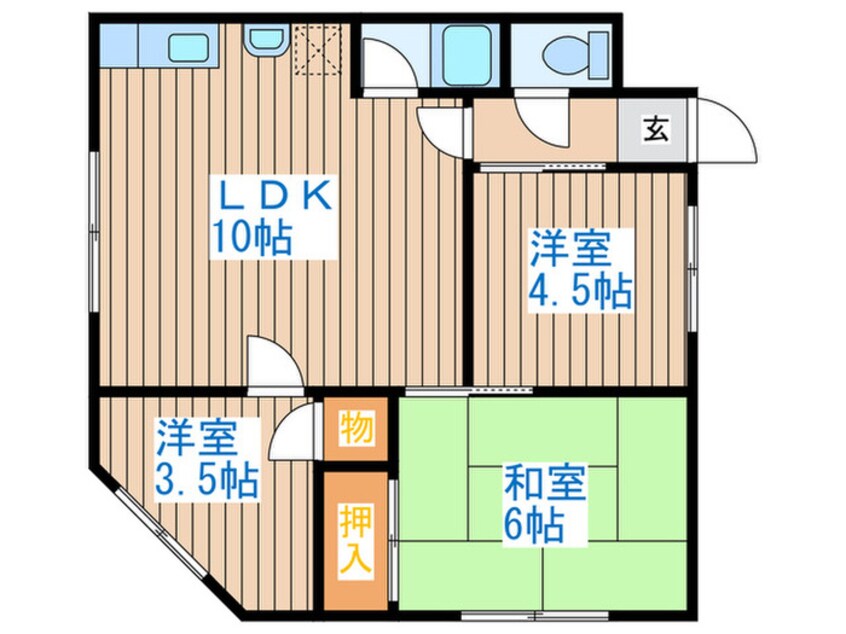 間取図 コーポふじ