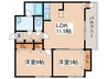 レインボータウン２４ 2LDKの間取り