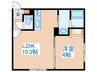 Aurelia琴似 1LDKの間取り