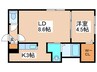 Foro　Romano南郷 1LDKの間取り