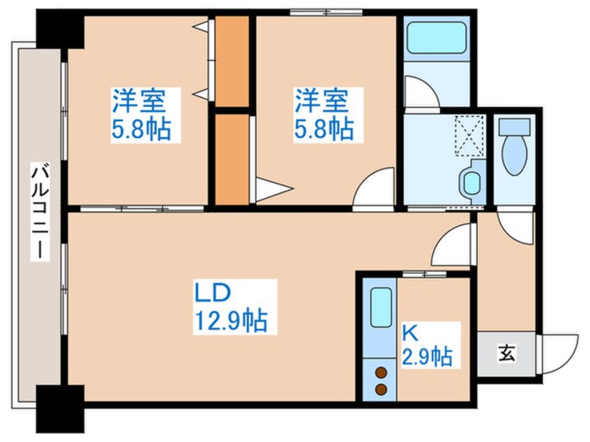 間取図 サンク　ドゥ