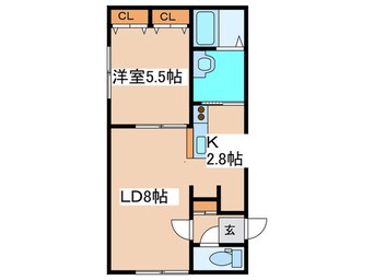 間取図 グランメ－ル北３２条