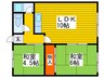 伊藤マンション 2LDKの間取り