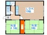 伊藤マンション 2LDKの間取り