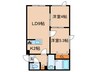 ア－クタウン西岡Ｂ棟 2LDKの間取り