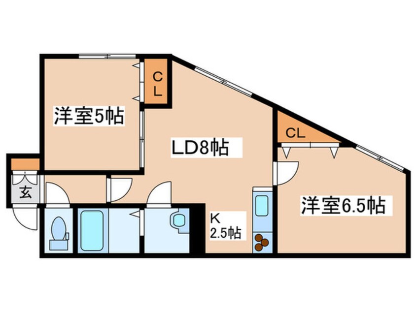 間取図 ア－クタウン西岡Ｃ棟