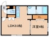 Ta-Ri-Ru MISONO 1LDKの間取り