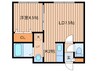 パ－クスクエア円山公園 1LDKの間取り