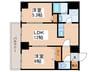 セレナ－ル南１３条 2LDKの間取り