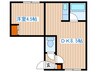 ＭＩやまはな南棟 1DKの間取り