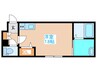 coffret東札幌２３ 1Rの間取り