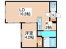 White spanker南郷7丁目 1LDKの間取り