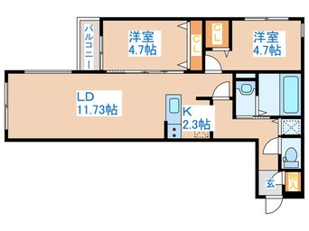 間取図 S-RESIDENCE大通東