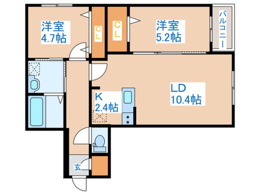 間取図 S-RESIDENCE大通東