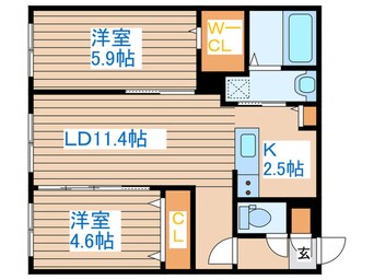 間取図 S-RESIDENCE琴似Ⅱ