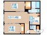 S-RESIDENCE琴似Ⅱ 2LDKの間取り