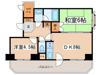 間取図 ﾗｲｵﾝｽﾞﾏﾝｼｮﾝ円山公園第３（501）