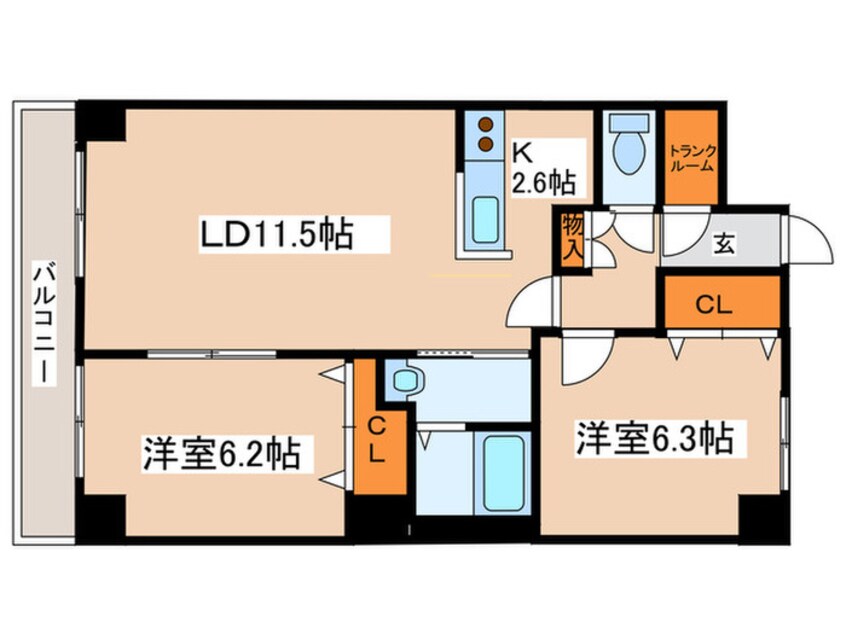 間取図 ＫＫＳ羊ヶ丘