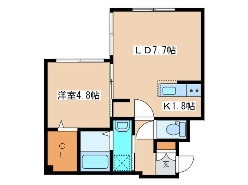 間取図 グランメールＴＳ本郷９