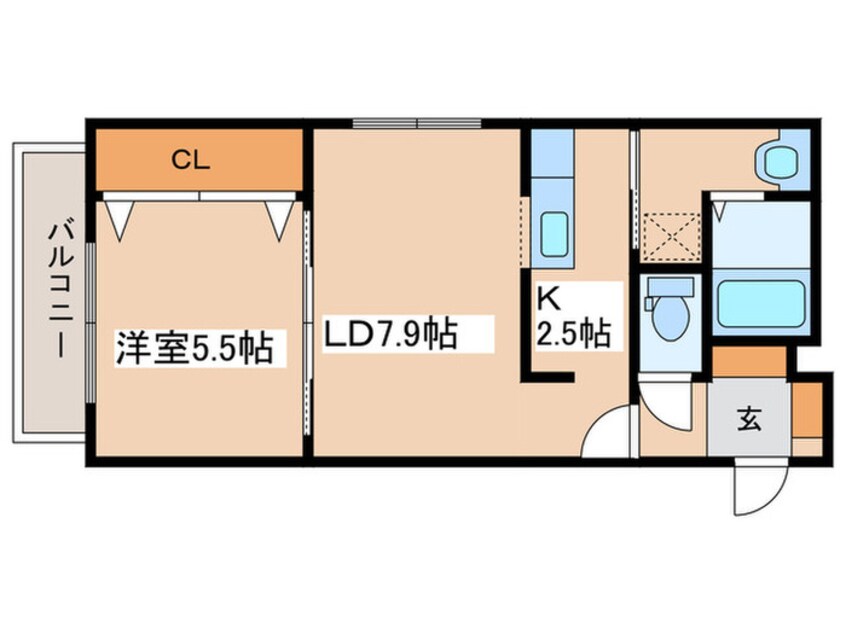 間取図 プレイオ－ネ北１３条