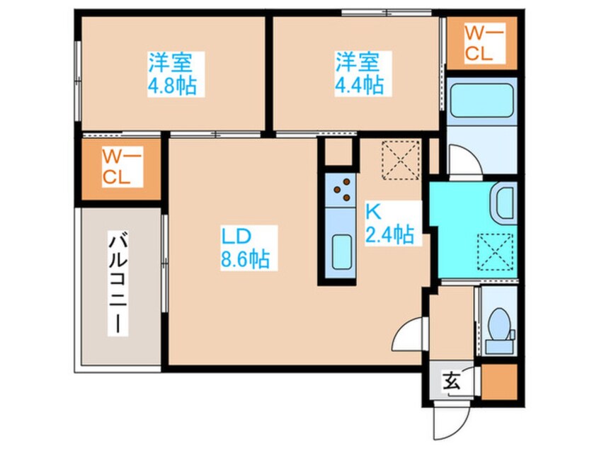間取図 LiveCasa白石