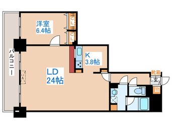 間取図 南3条グランドビル（606）