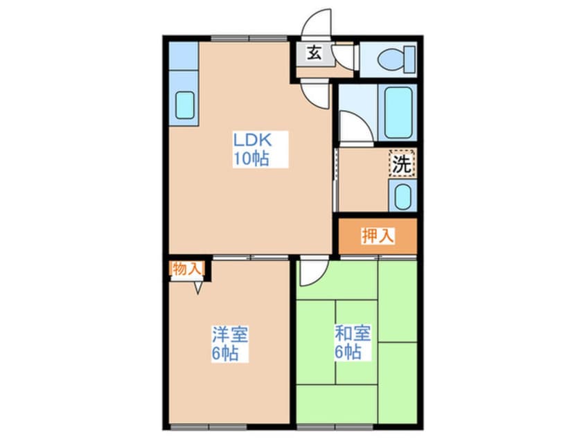 間取図 シティ－ハイム翔Ⅱ