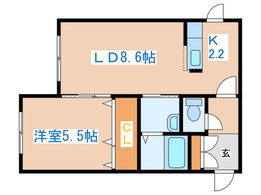 間取図 ＫＯＫＯＭＯ発寒