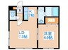 クラリス二十四軒 1LDKの間取り