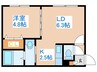クラリス二十四軒 1LDKの間取り