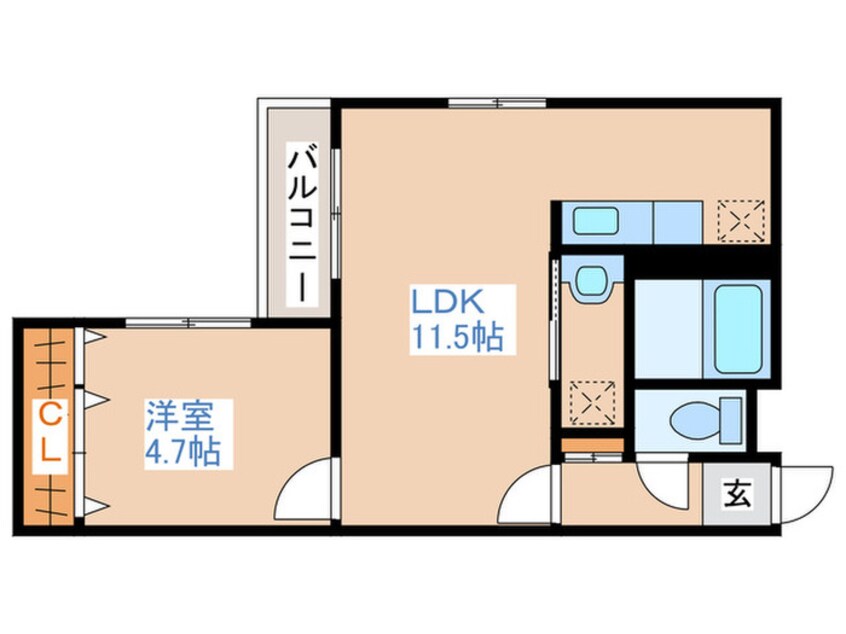 間取図 コムズ中の島