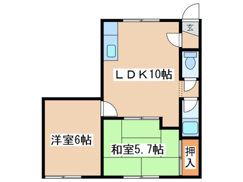 間取図 メゾンア－バン