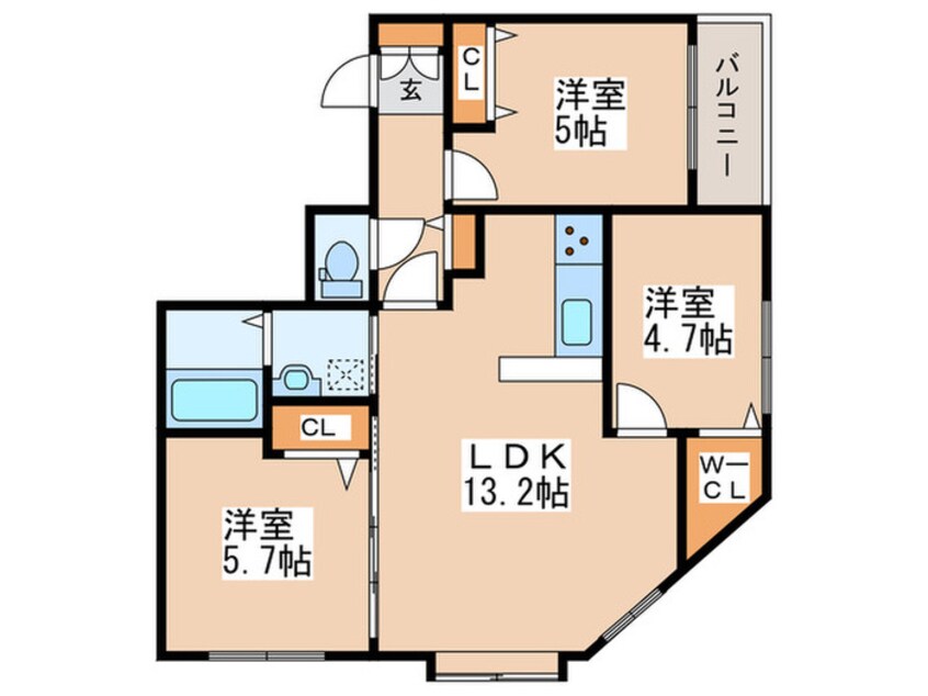 間取図 アルファスクエア南1西18